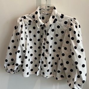 Zara sz medium crop blouse